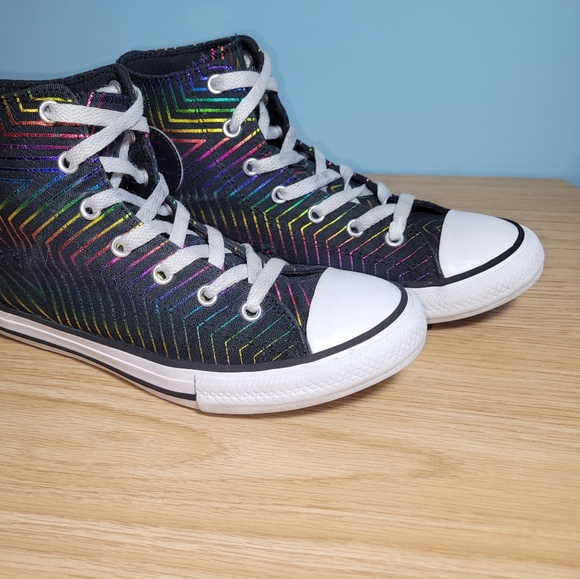 Converse Rainbow zebra print high tops - Picture 4 of 5